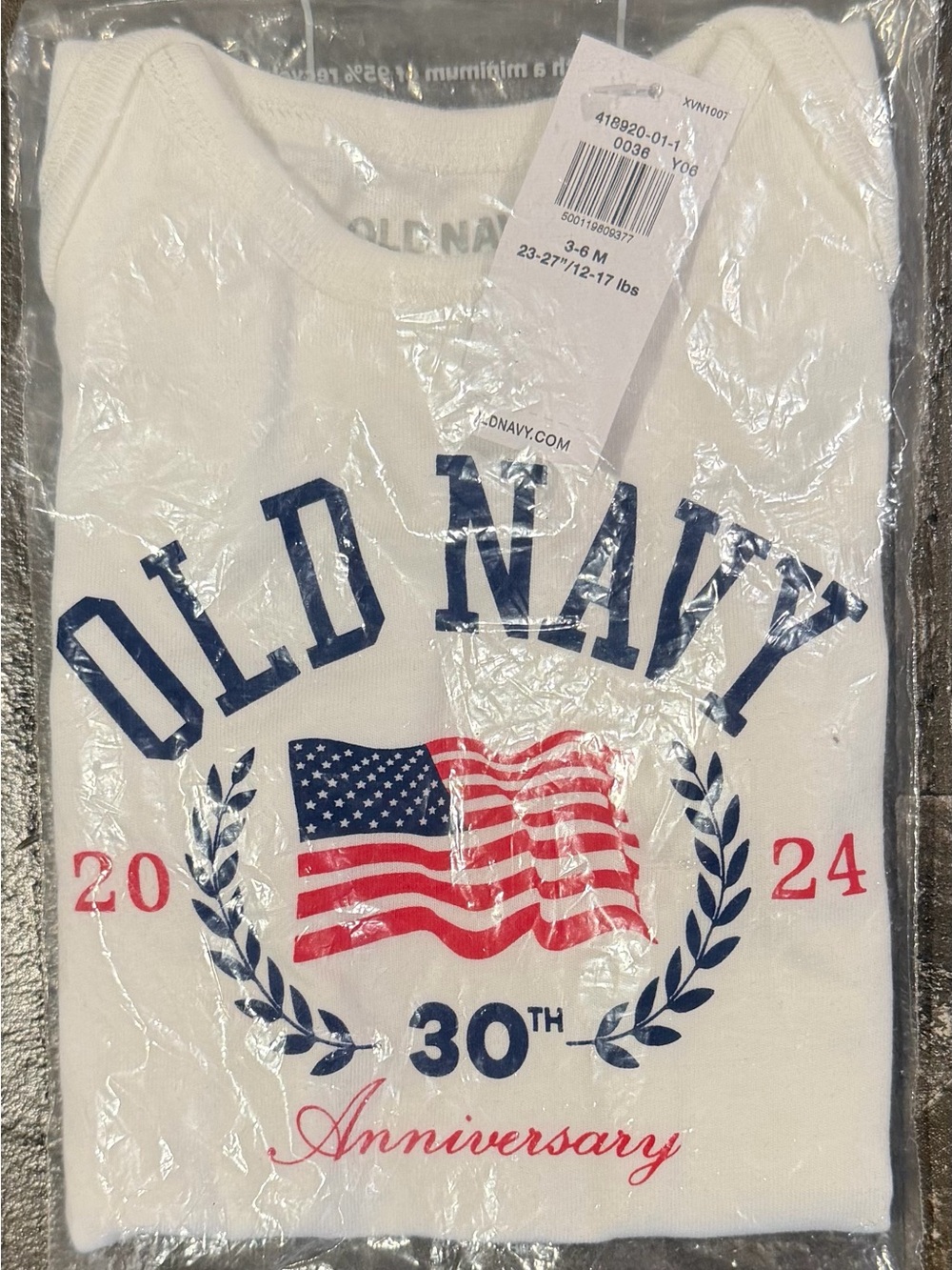 Old Navy 30th Anniversary Baby Onesies 3-6 Months New With Tags READ